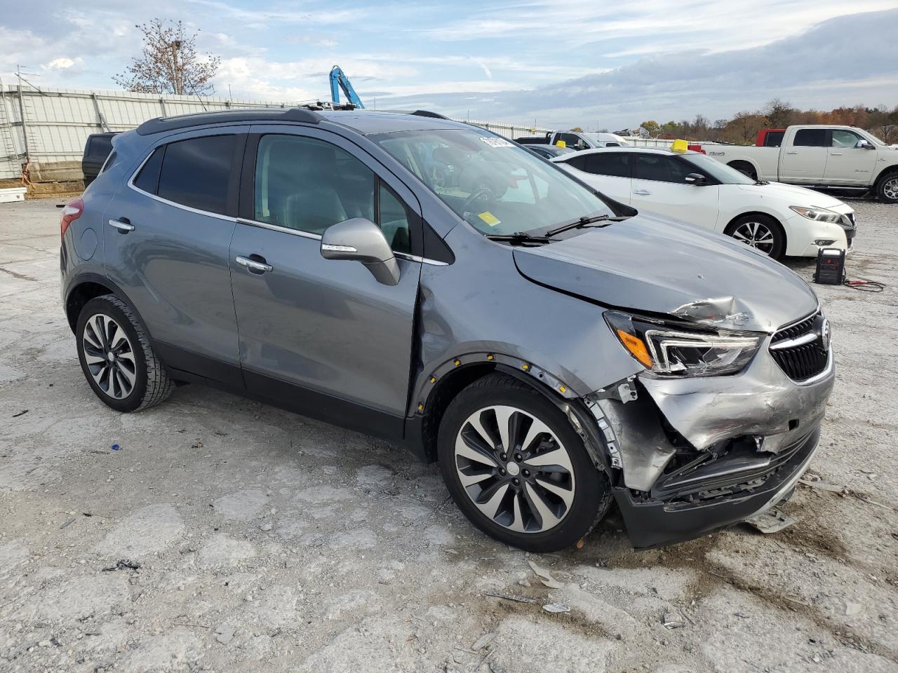 2019 Buick Encore VIN KL4CJCSM1KB772584 Copart auction photo, front end / side damage thumbnail 4