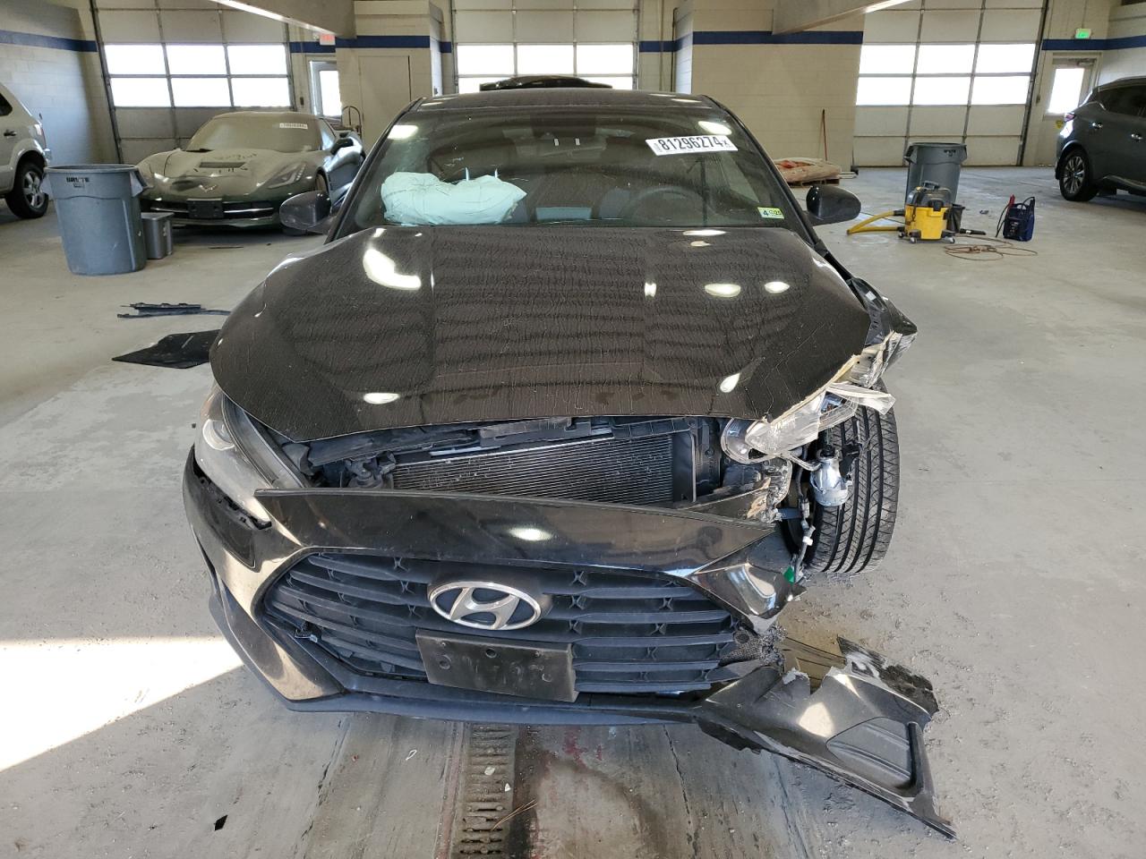 2019 Hyundai Veloster VIN KMHTG6AF2KU006517 Copart auction photo, front end / undercarriage damage thumbnail 5