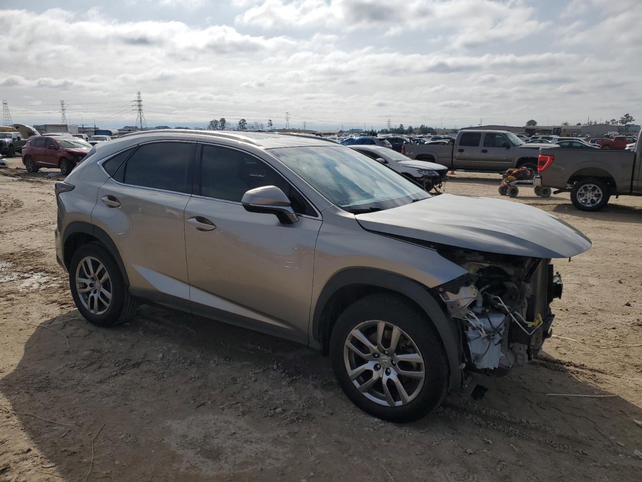 2016 Lexus NX VIN JTJYARBZ1G2026232 Copart auction photo, front end / side damage thumbnail 4