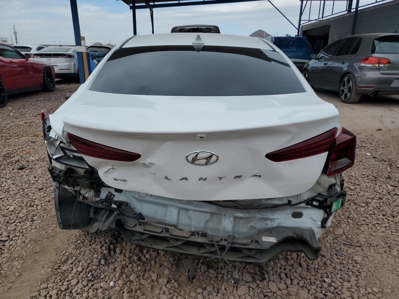 2020 Hyundai Elantra VIN 5NPD84LF7LH542947 Copart auction photo, rear end damage thumbnail 6
