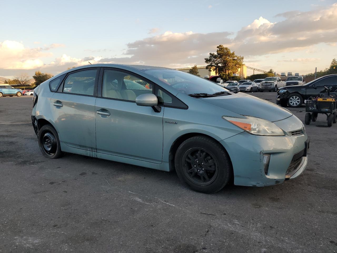 2013 Toyota Prius VIN JTDKN3DU6D1689339 Copart auction photo, rear end / side damage thumbnail 4