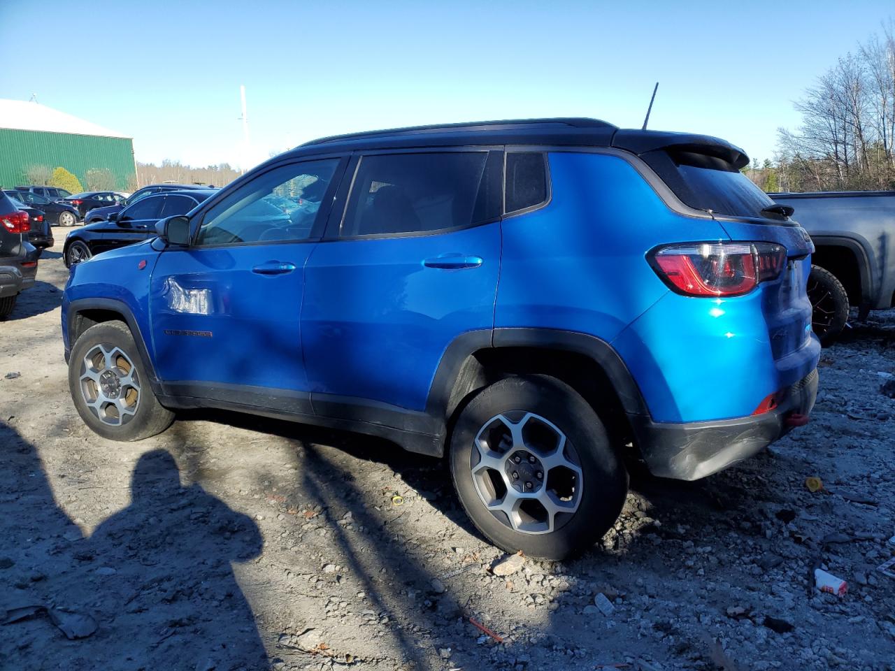 2022 Jeep Compass VIN 3C4NJDDB7NT126310 Copart auction photo, all over / side damage thumbnail 2