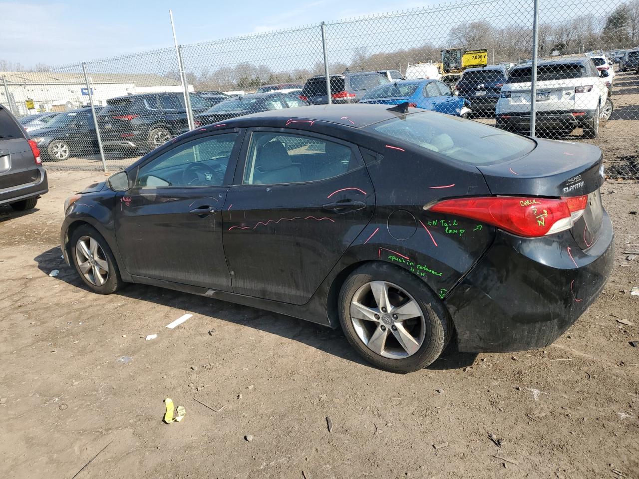 2012 Hyundai Elantra VIN KMHDH4AE3CU254614 Copart auction photo, all over / rear end damage thumbnail 2