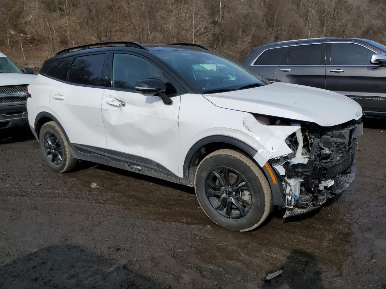 2024 KIA Sportage VIN 5XYK7CDF5RG160385 Copart auction photo, front end / side damage thumbnail 4