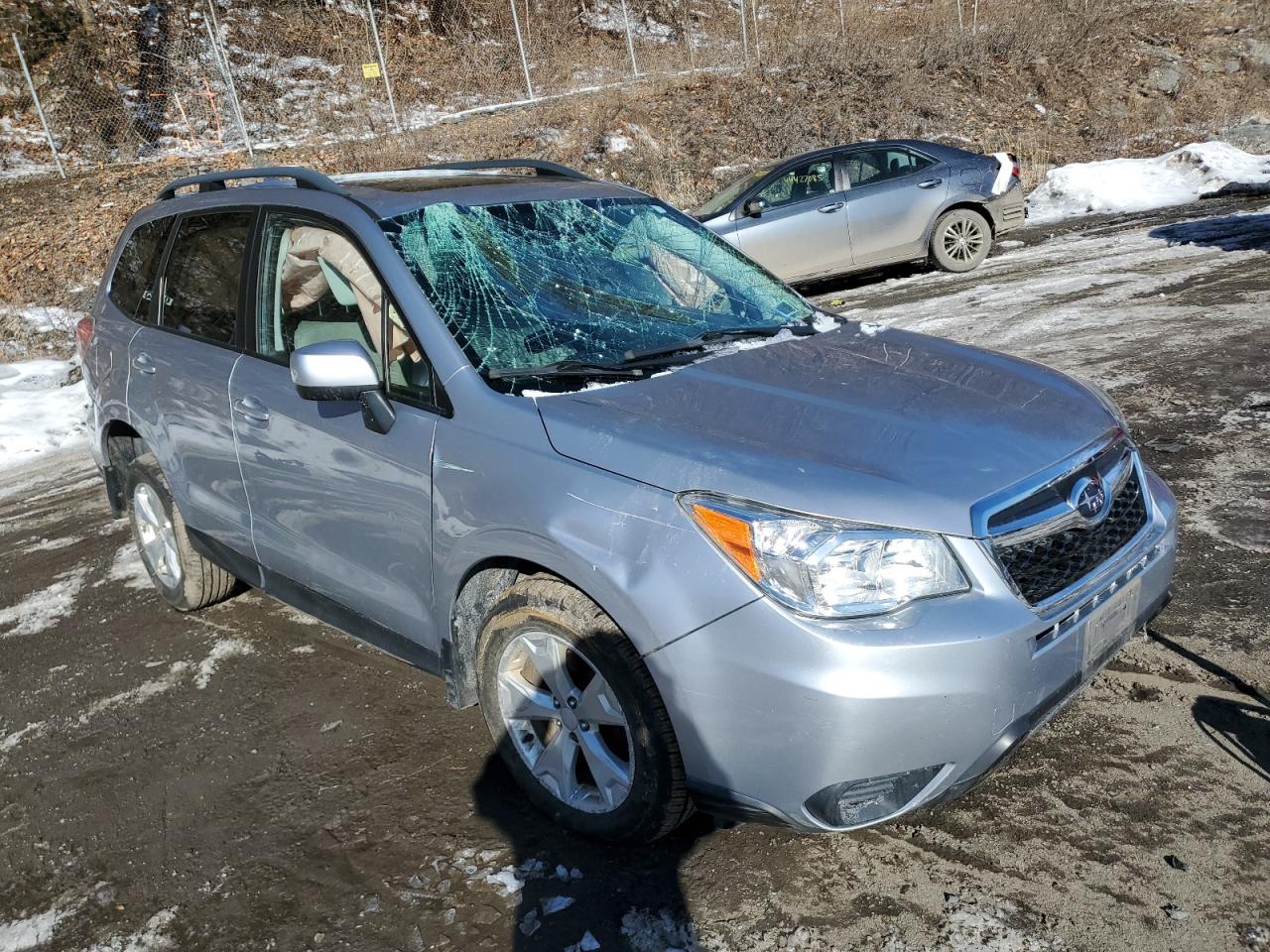2016 Subaru Forester VIN JF2SJADC9GH430980 Copart auction photo, undercarriage / front end damage thumbnail 4