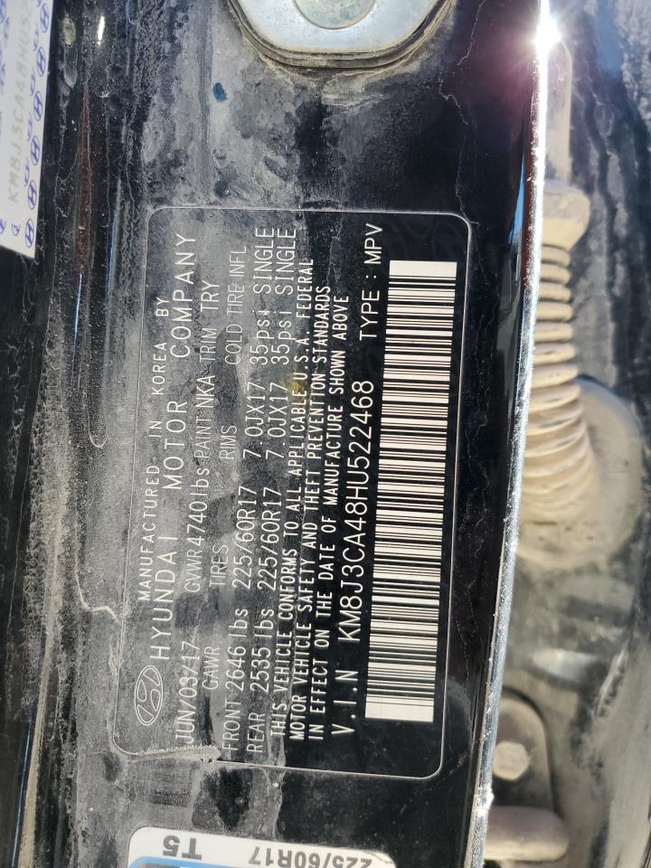 2017 Hyundai Tucson VIN KM8J3CA48HU522468 Copart auction photo, front end damage thumbnail 13