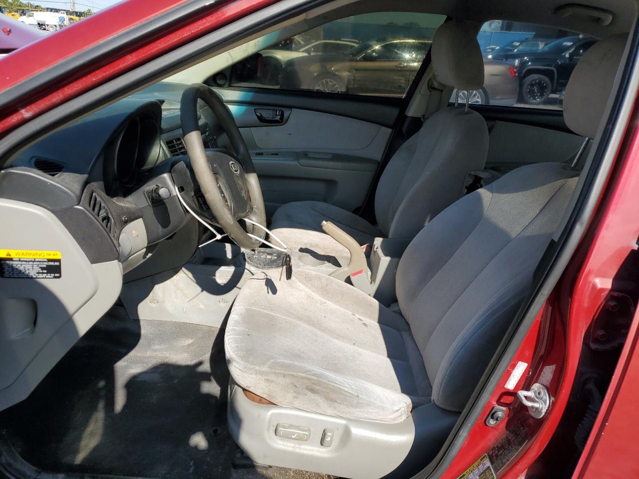 2009 KIA Optima VIN KNAGE228X95287701 Copart auction photo, front end damage thumbnail 7