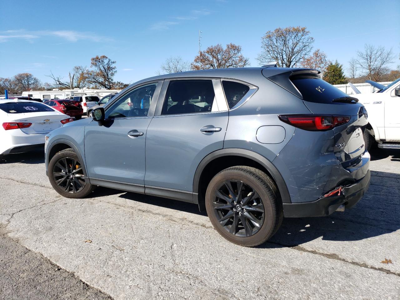 2022 Mazda CX-5 VIN JM3KFBCM7N0532121 Copart auction photo, side damage thumbnail 2