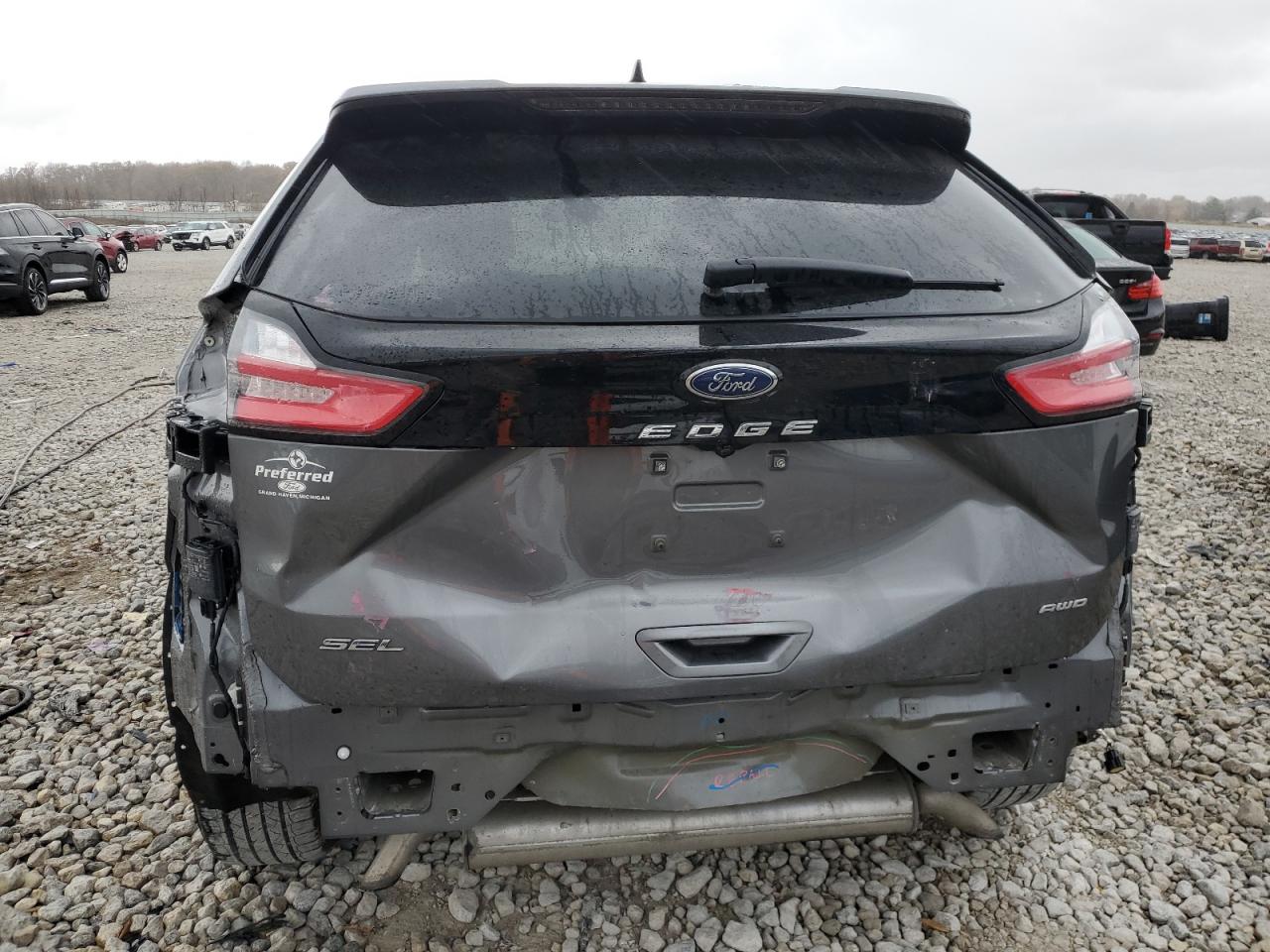 2021 Ford Edge VIN 2FMPK4J93MBA30865 Copart auction photo, rear end damage thumbnail 6
