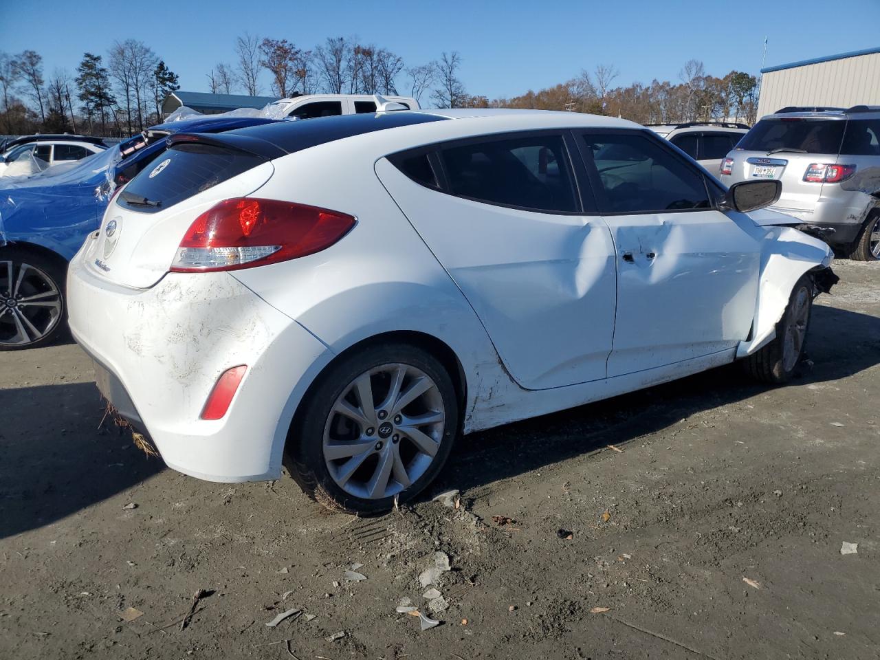 2017 Hyundai Veloster VIN KMHTC6AD9HU304775 Copart auction photo, all over damage thumbnail 3