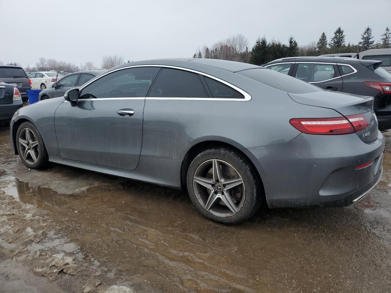 2018 Mercedes-Benz E-klasse VIN WDD1J6GB2JF031847 Copart auction photo, front end / side damage thumbnail 2