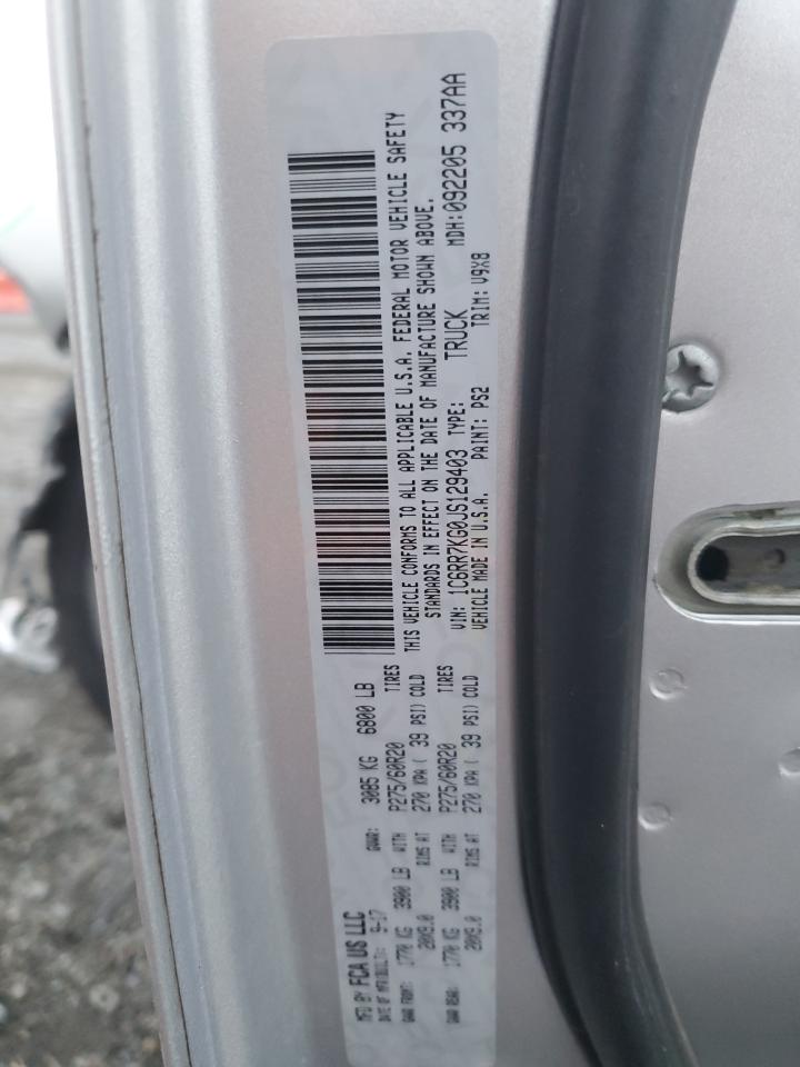 2018 RAM 1500 VIN 1C6RR7KG0JS129403 Copart auction photo, front end / minor dent/scratches damage thumbnail 12