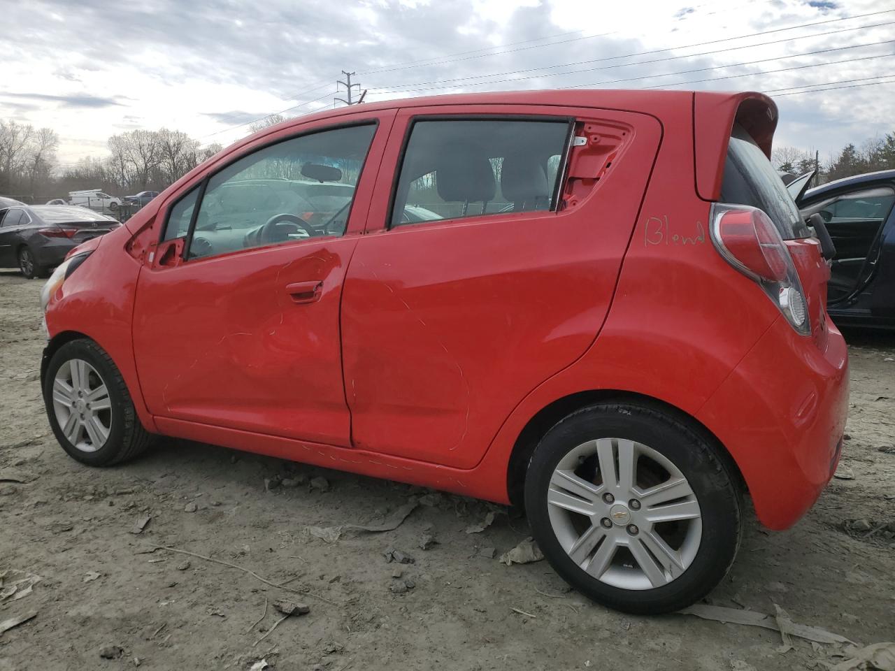 2014 Chevrolet Spark VIN KL8CB6S95EC586523 Copart auction photo, front end / side damage thumbnail 2