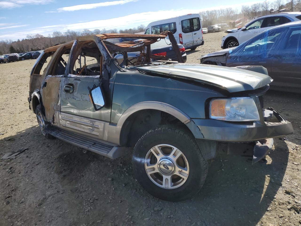 2004 Ford Expedition VIN 1FMFU18L44LA34283 Copart auction photo, burn damage thumbnail 4