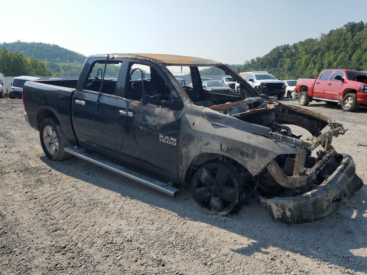 2014 RAM 1500 VIN 1C6RR7LM9ES286101 Copart auction photo, burn damage thumbnail 4
