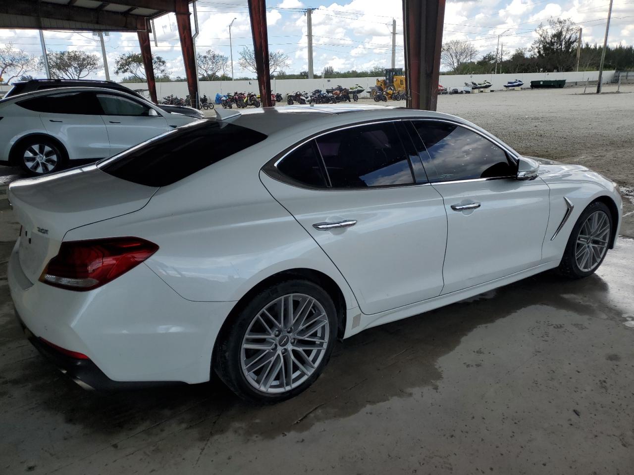 2020 Genesis G70 VIN KMTG34LA5LU059898 Copart auction photo, water/flood / minor dent/scratches damage thumbnail 3
