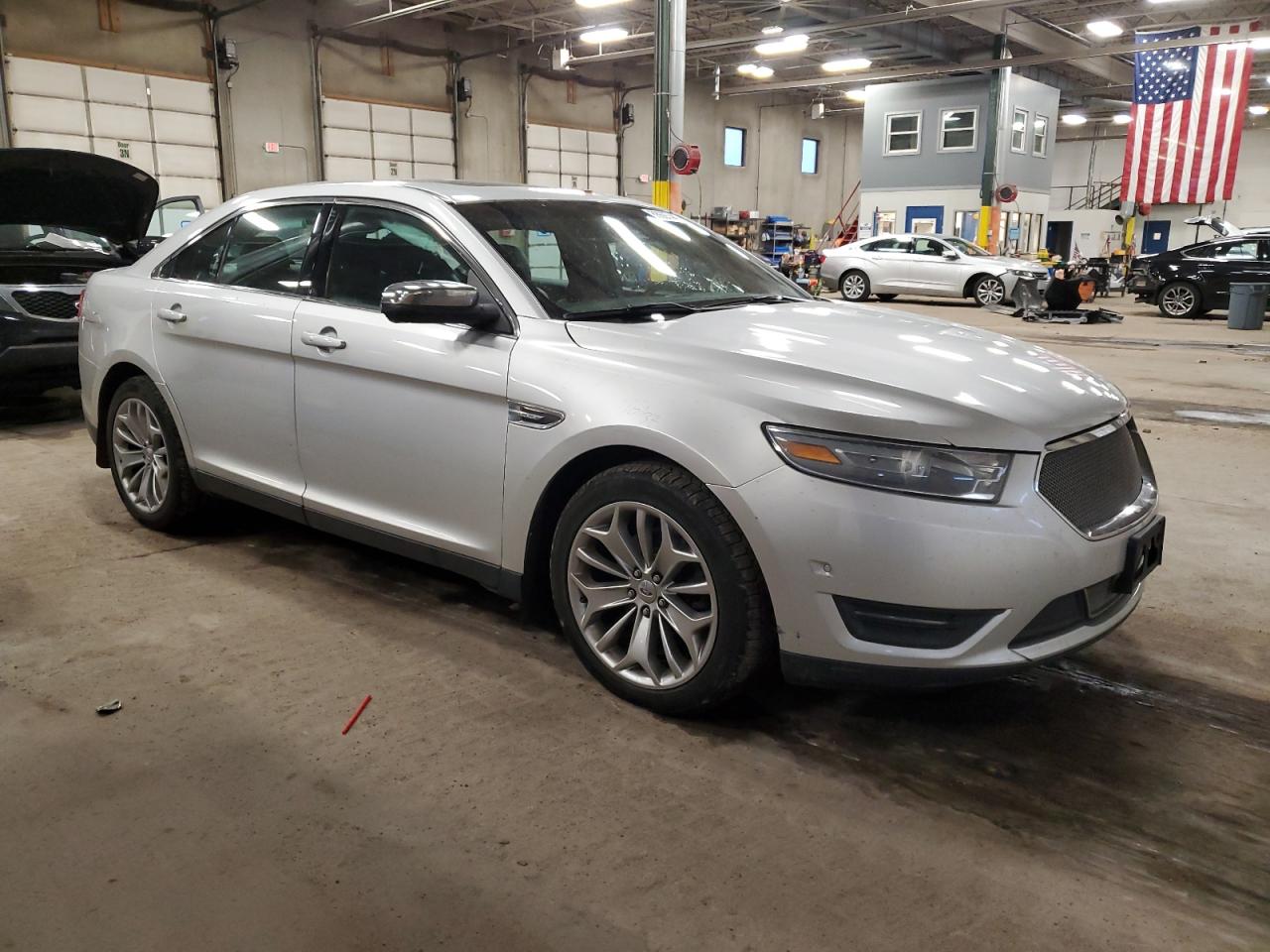 2013 Ford Taurus VIN 1FAHP2F83DG162120 Copart auction photo, side / front end damage thumbnail 4