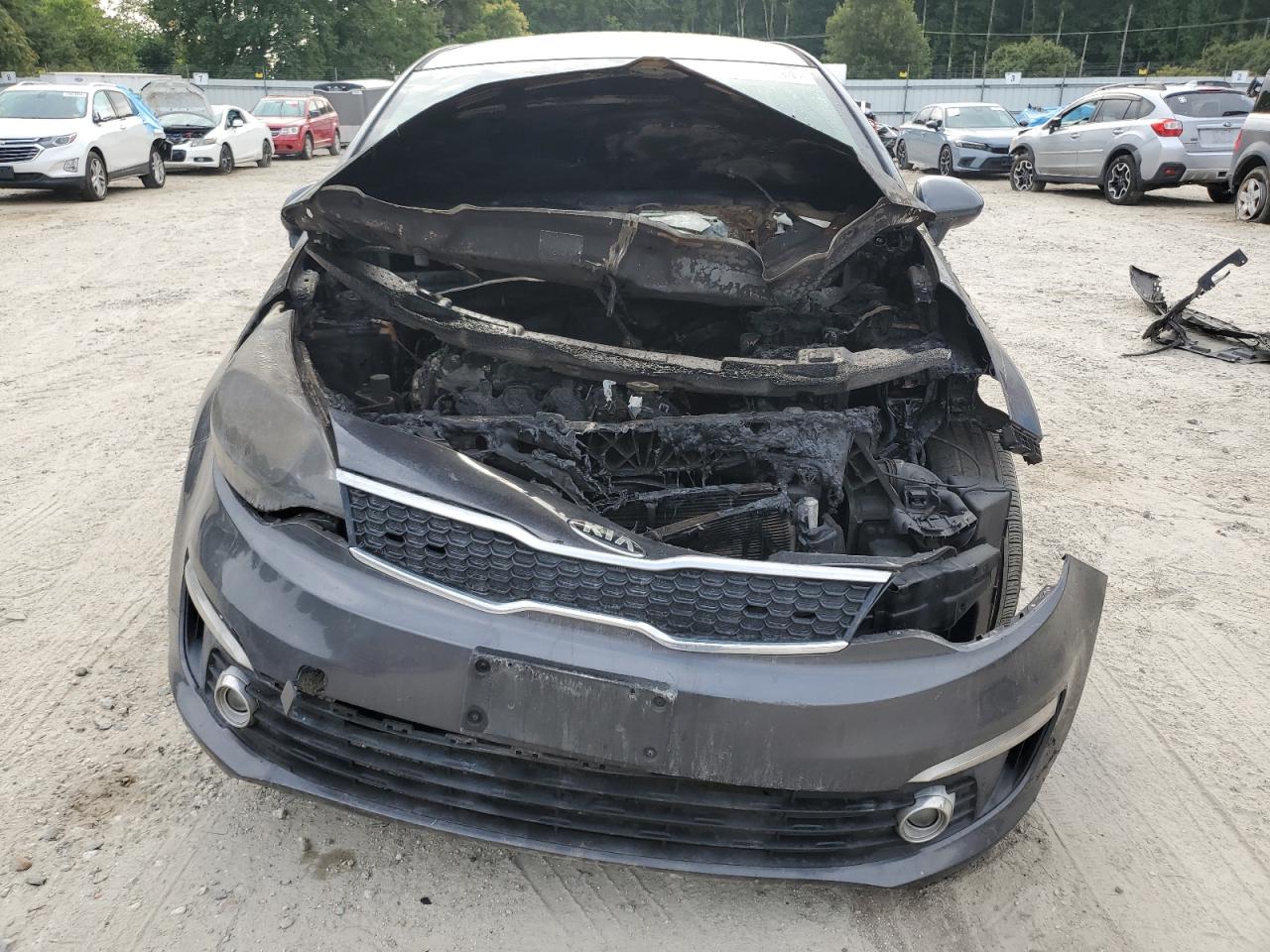 2016 KIA Rio VIN KNADN4A31G6626955 Copart auction photo, burn - interior / burn - engine damage thumbnail 5