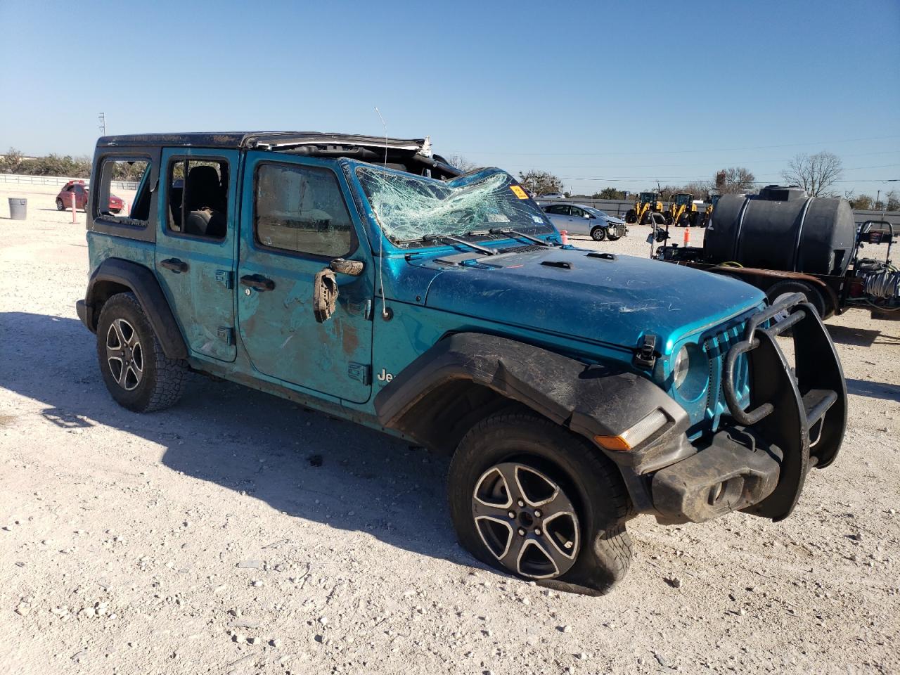 2020 Jeep Wrangler VIN 1C4HJXDN4LW137202 Copart auction photo, all over damage thumbnail 4