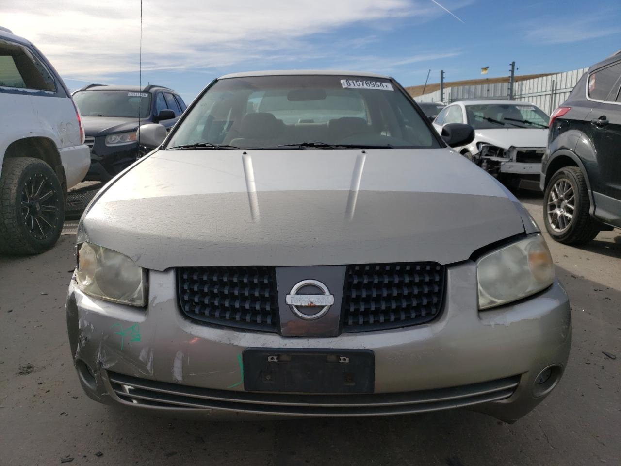 2004 Nissan Sentra VIN 3N1CB51D04L906599 Copart auction photo, front end / side damage thumbnail 5