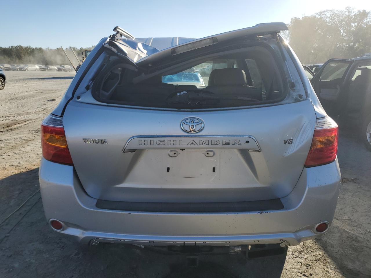 2008 Toyota Highlander VIN JTEDS42A782008052 Copart auction photo, top/roof damage thumbnail 6