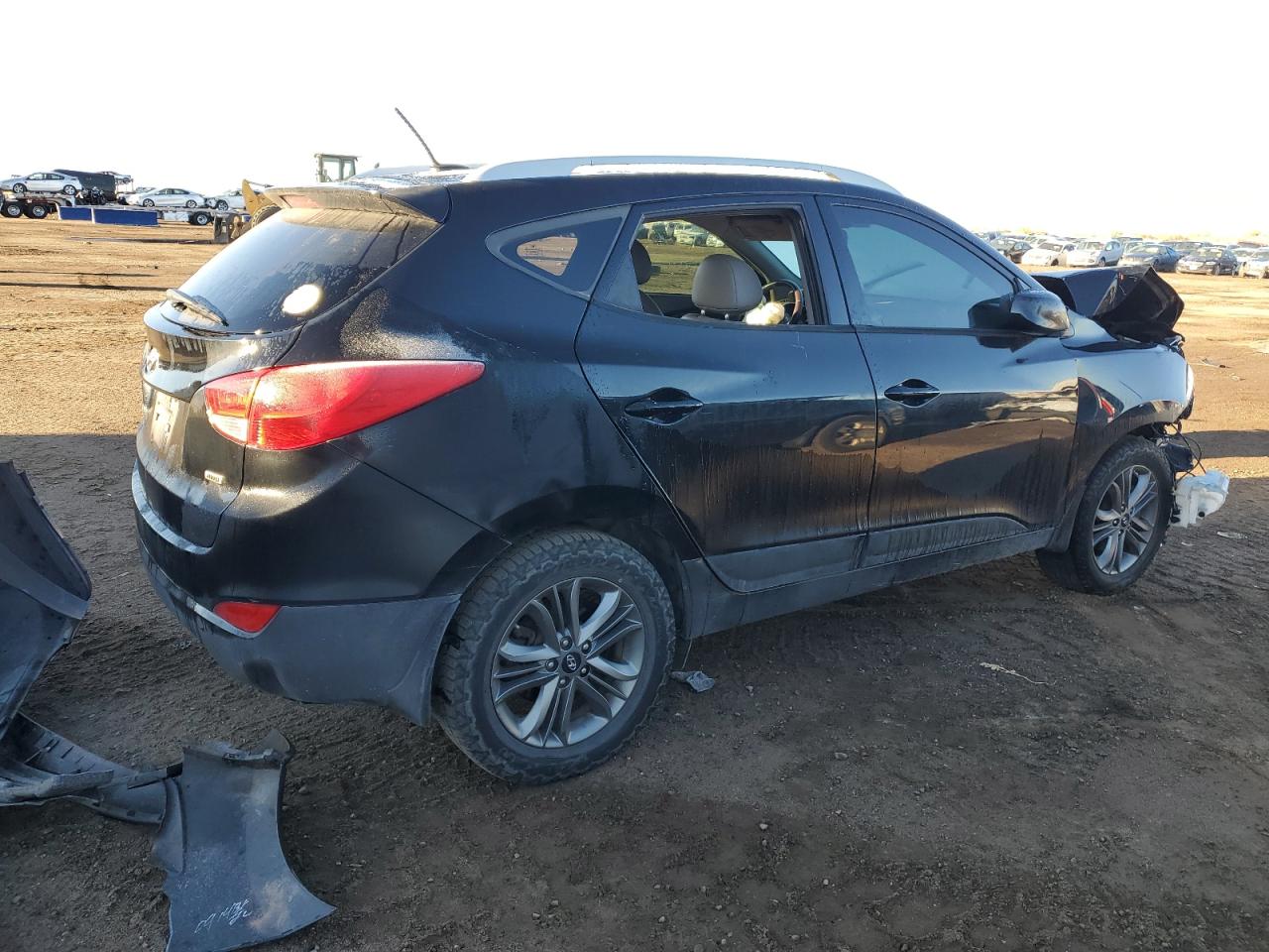 2014 Hyundai Tucson VIN KM8JUCAG8EU790083 Copart auction photo, frame damage / front end damage thumbnail 3