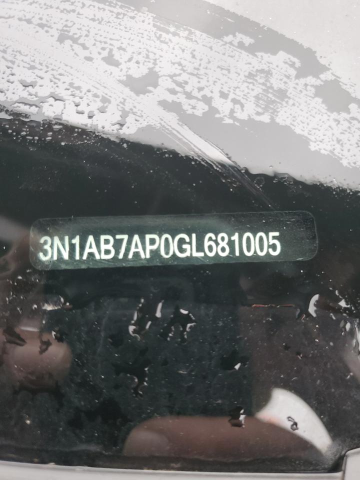 2016 Nissan Sentra VIN 3N1AB7AP0GL681005 Copart auction photo, side / rear end damage thumbnail 12