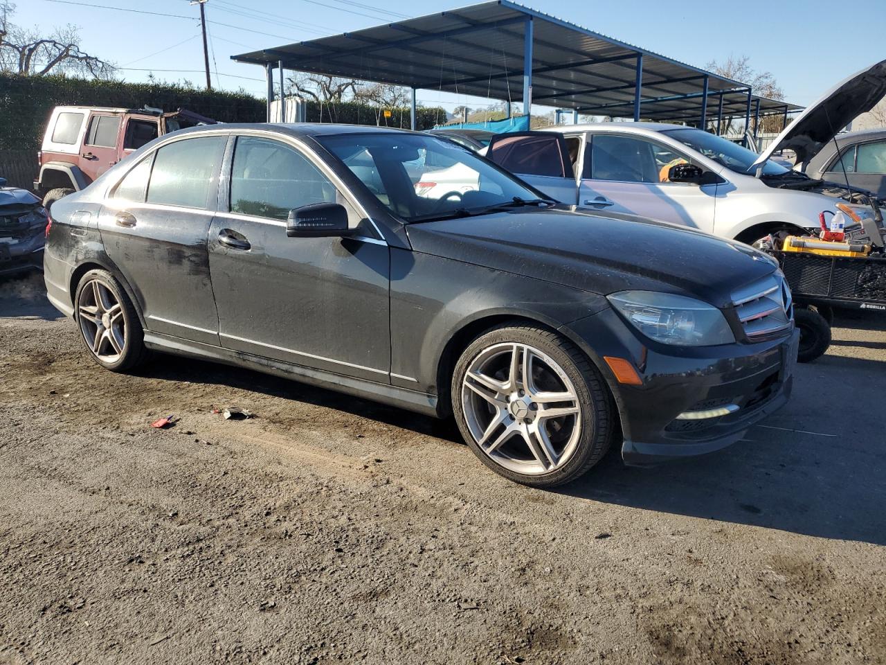 2011 Mercedes-Benz C-klasse VIN WDDGF5EB9BR156305 Copart auction photo, rear end damage thumbnail 4
