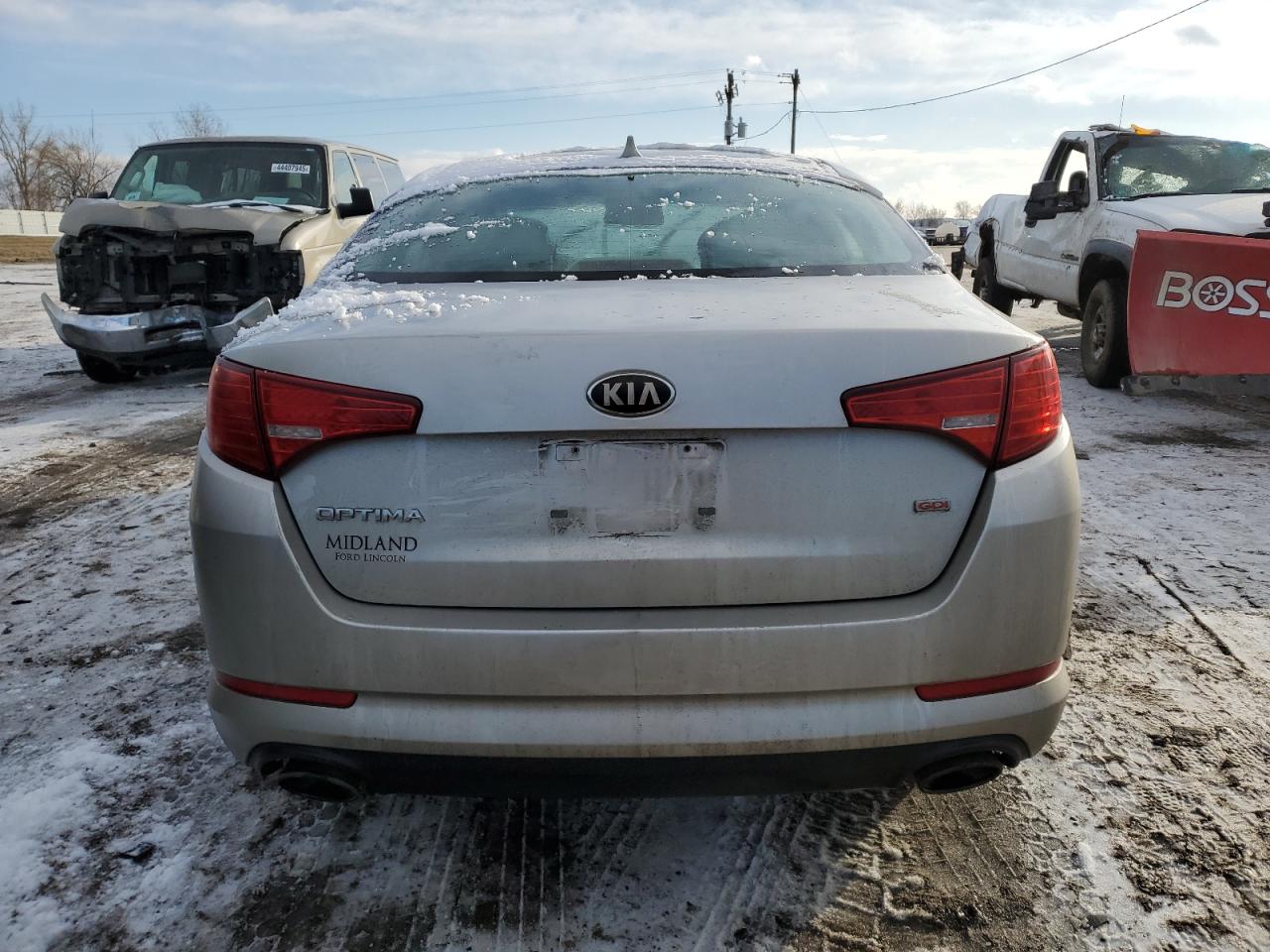 2013 KIA Optima VIN KNAGM4A74D5335676 Copart auction photo, front end damage thumbnail 6