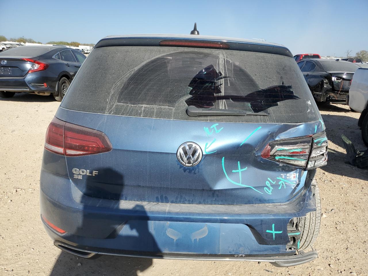 2018 Volkswagen Golf VIN 3VWG17AU0JM281671 Copart auction photo, rear end damage thumbnail 6