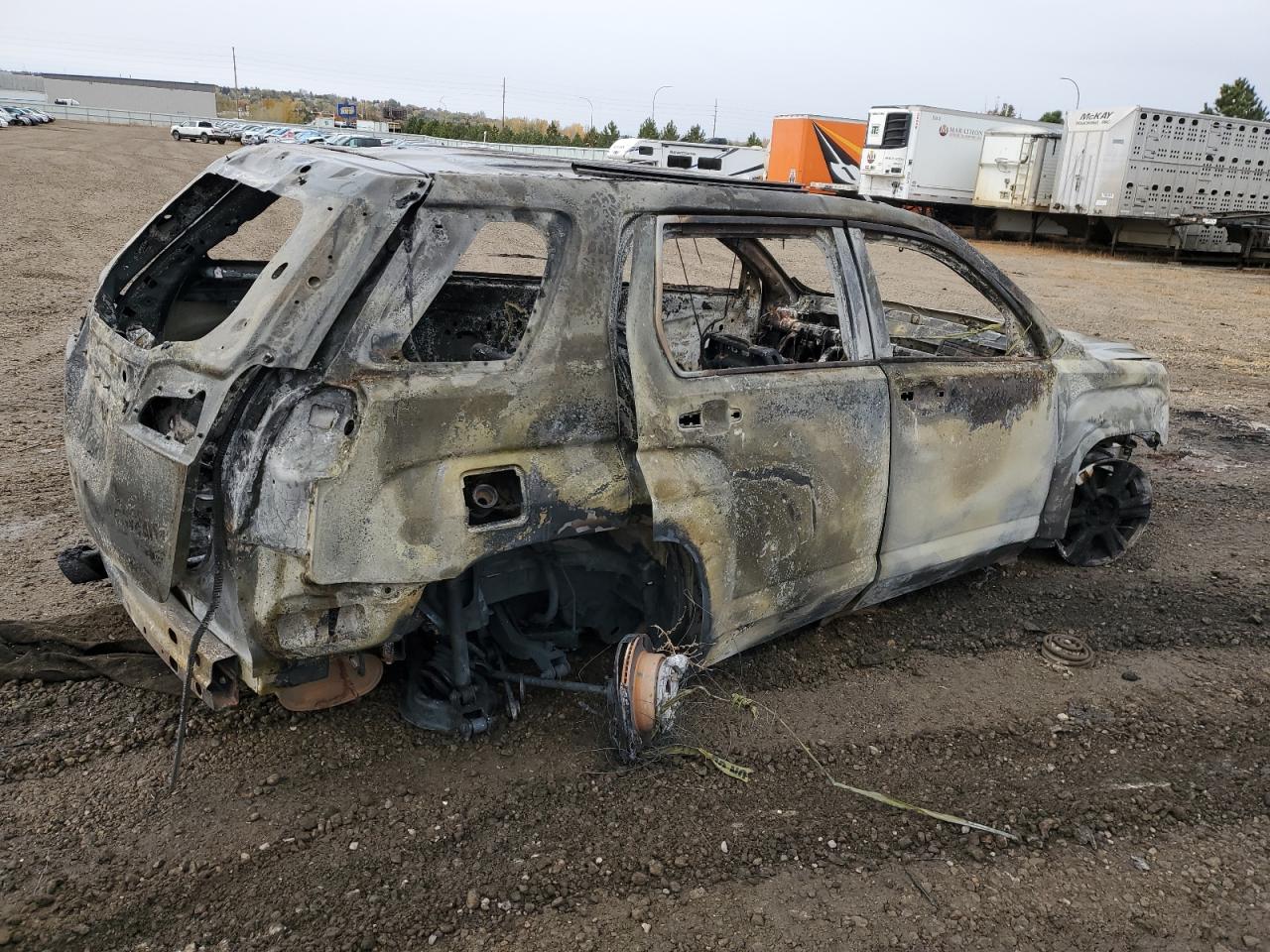 2017 GMC Terrain VIN 2GKFLTEK6H6143491 Copart auction photo, burn damage thumbnail 3