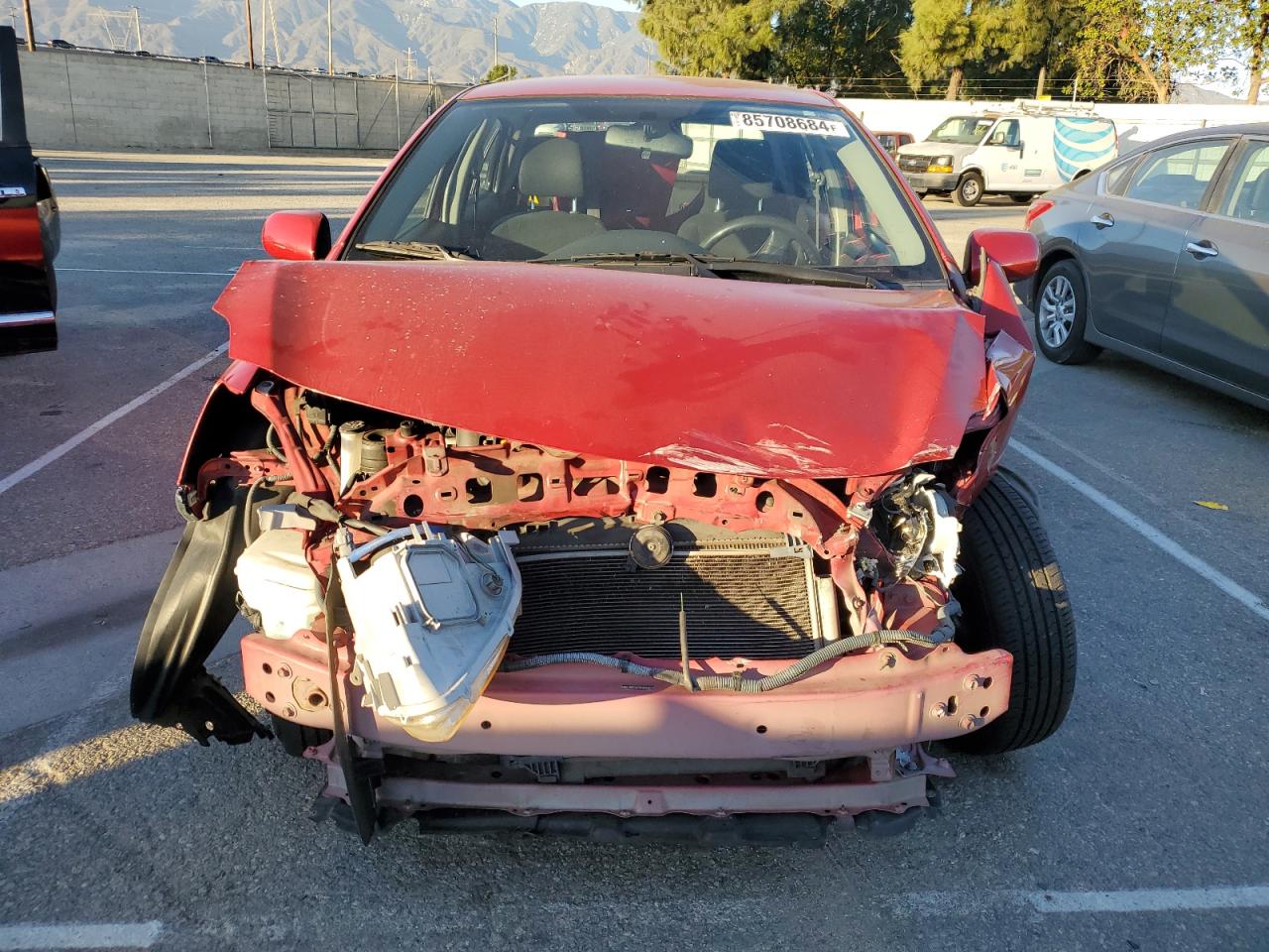 2011 Toyota Yaris VIN JTDBT4K35B4084519 Copart auction photo, front end / rear end damage thumbnail 5