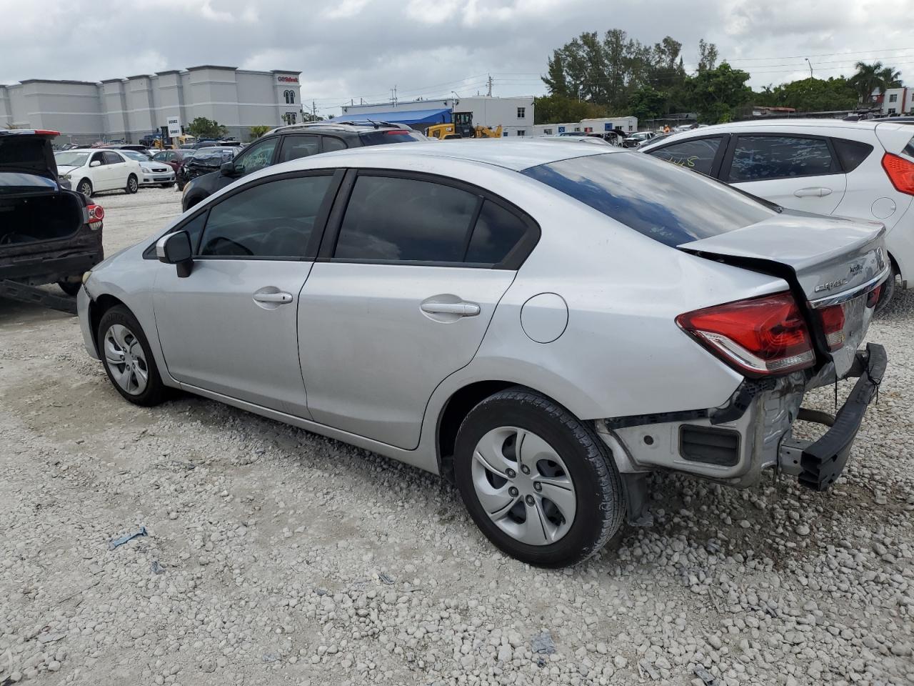 2015 Honda Civic VIN 19XFB2F58FE014134 Copart auction photo, rear end damage thumbnail 2