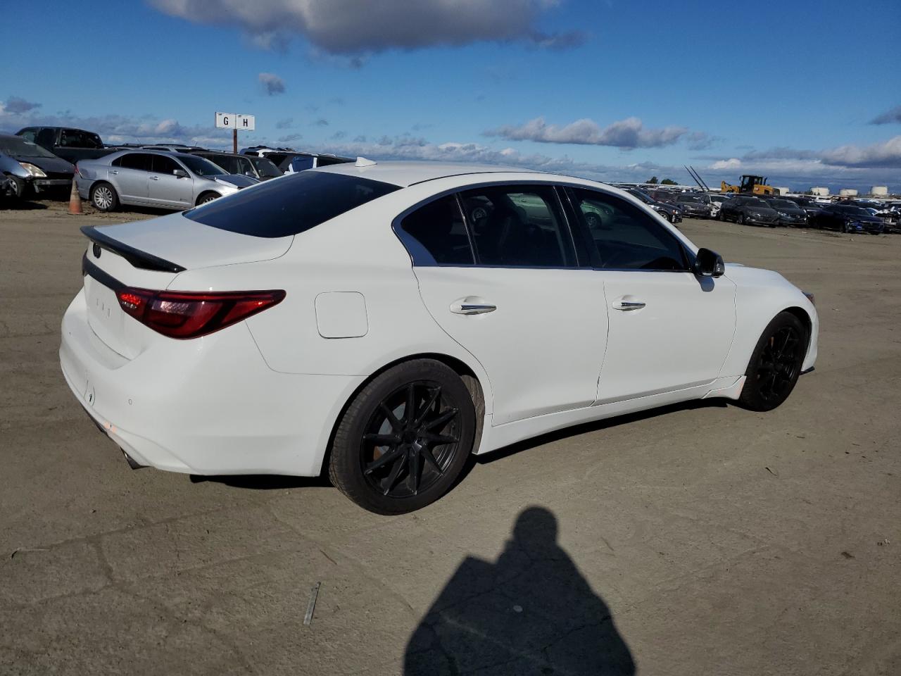 2019 Infiniti Q50 VIN JN1EV7AP4KM541319 Copart auction photo, vandalism damage thumbnail 3