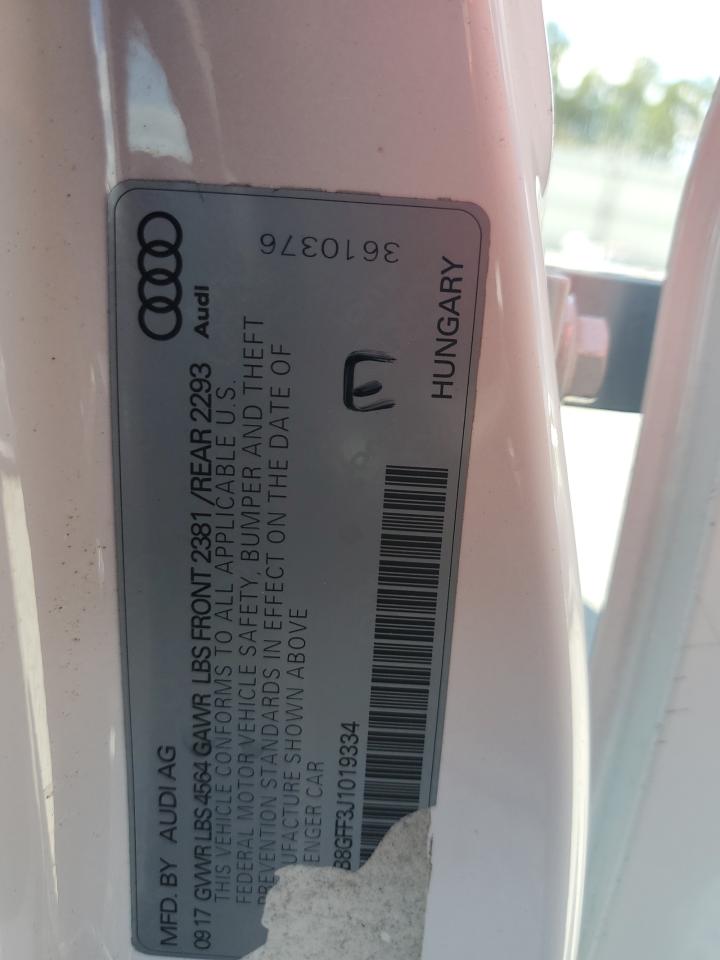 2018 Audi A3 VIN WAUB8GFF3J1019334 Copart auction photo, side damage thumbnail 12