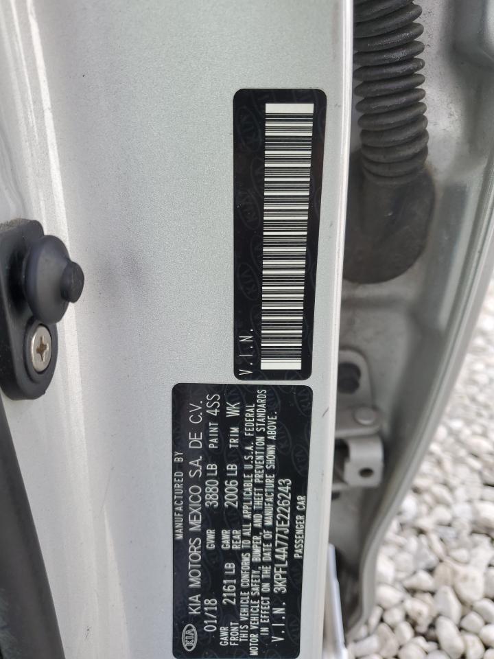 2018 KIA Forte VIN 3KPFL4A77JE226243 Copart auction photo, all over damage thumbnail 12