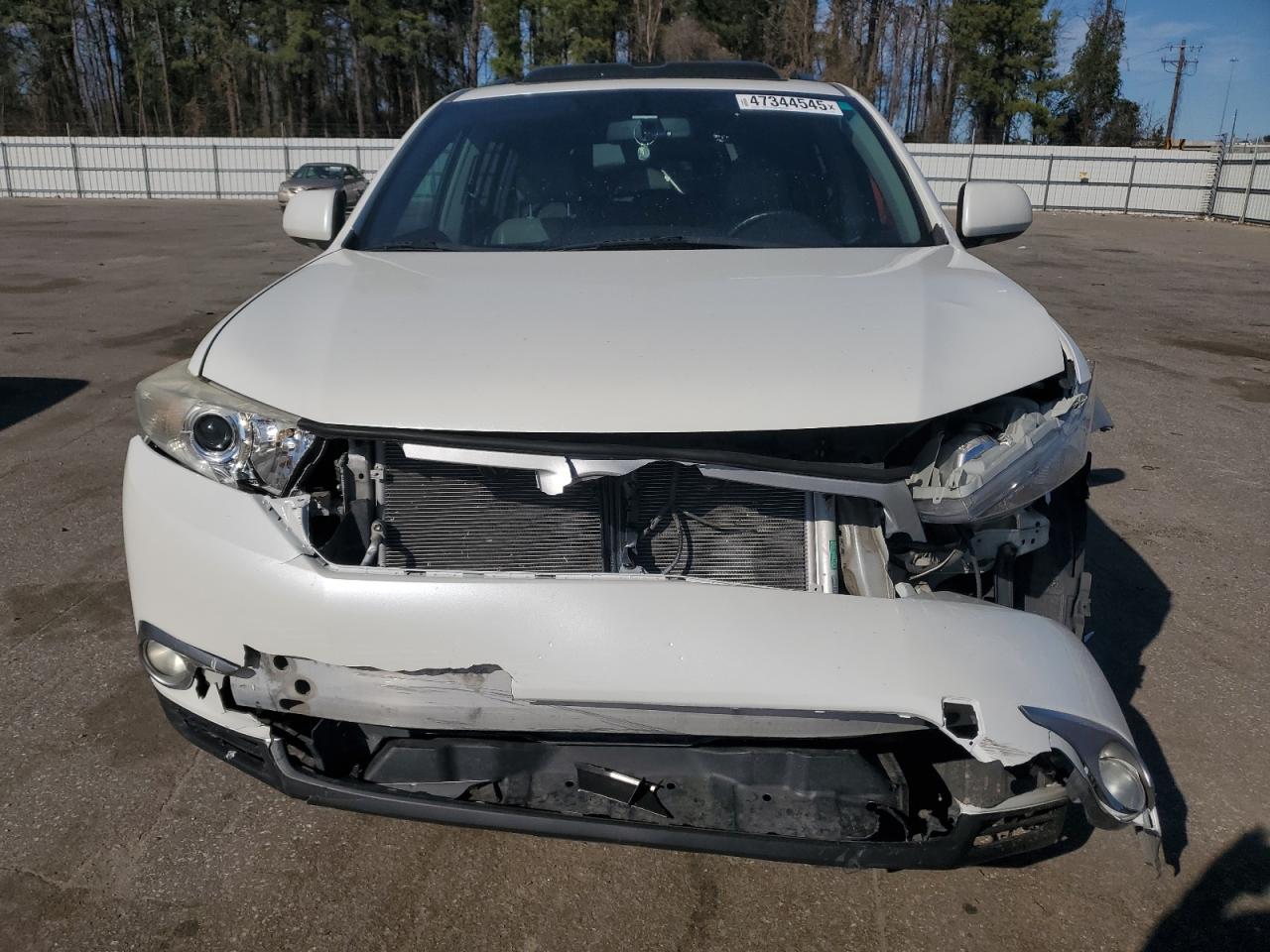 2012 Toyota Highlander VIN 5TDYK3EH5CS066560 Copart auction photo, front end / side damage thumbnail 5