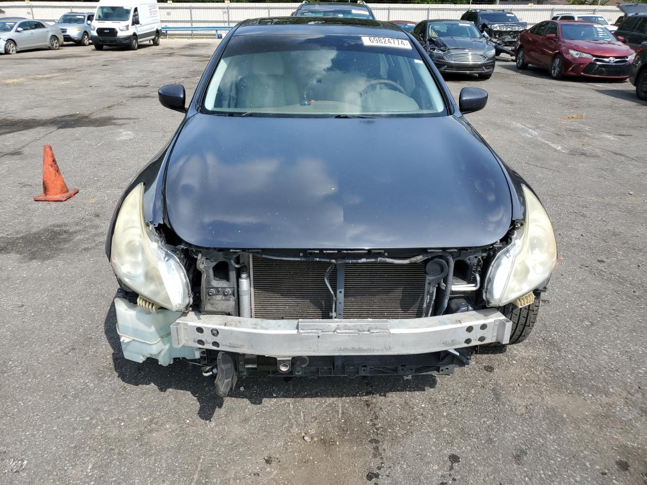 2012 Infiniti G VIN JN1CV6AP5CM931512 Copart auction photo, front end damage thumbnail 5