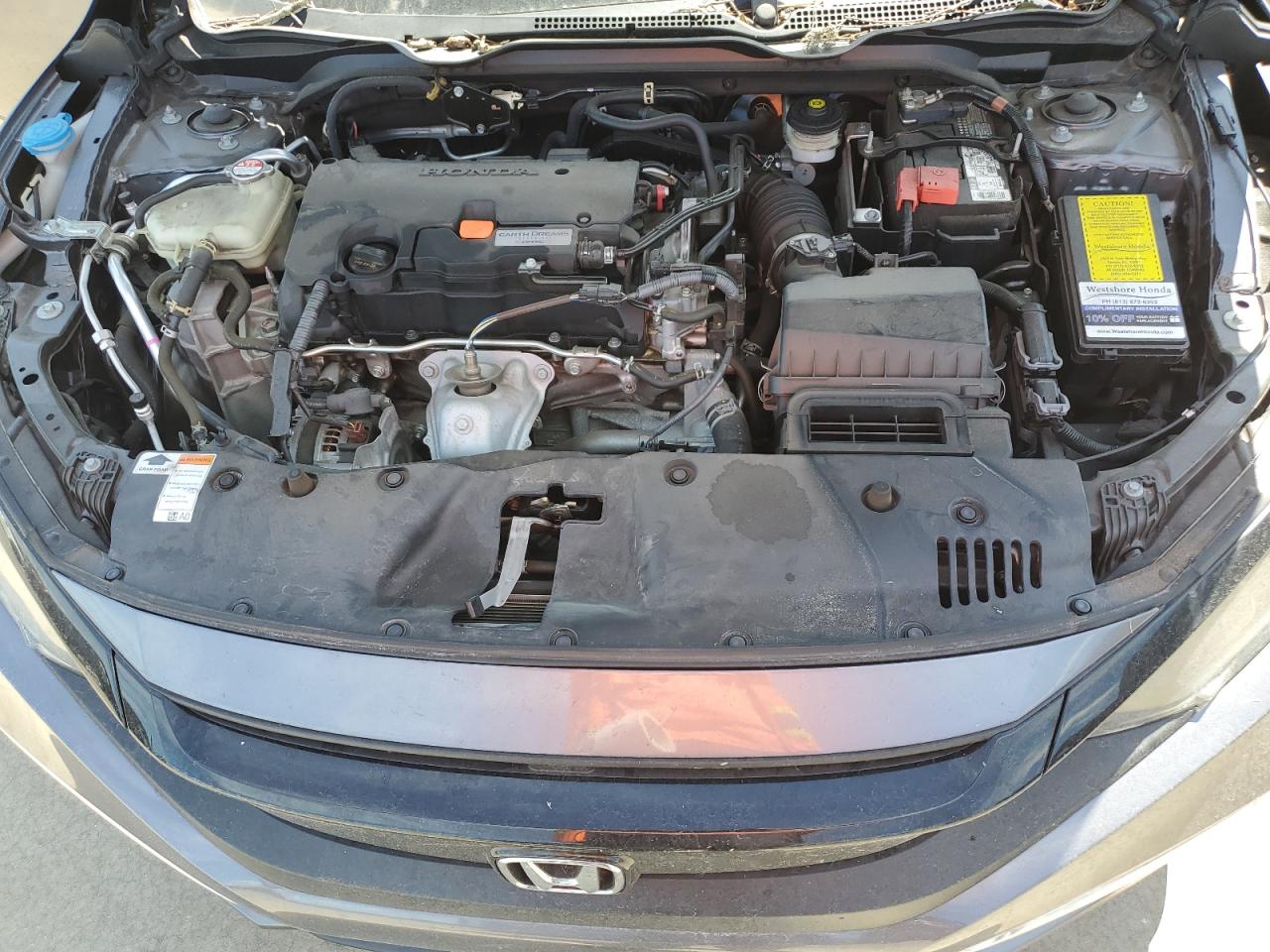 2020 Honda Civic VIN 2HGFC2F65LH575317 Copart auction photo, water/flood damage thumbnail 11
