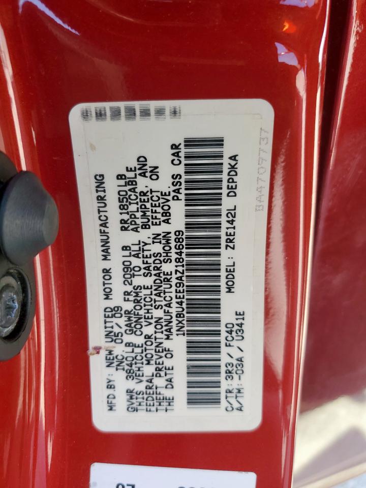 2010 Toyota Corolla VIN 1NXBU4EE9AZ184689 Copart auction photo, front end damage thumbnail 14