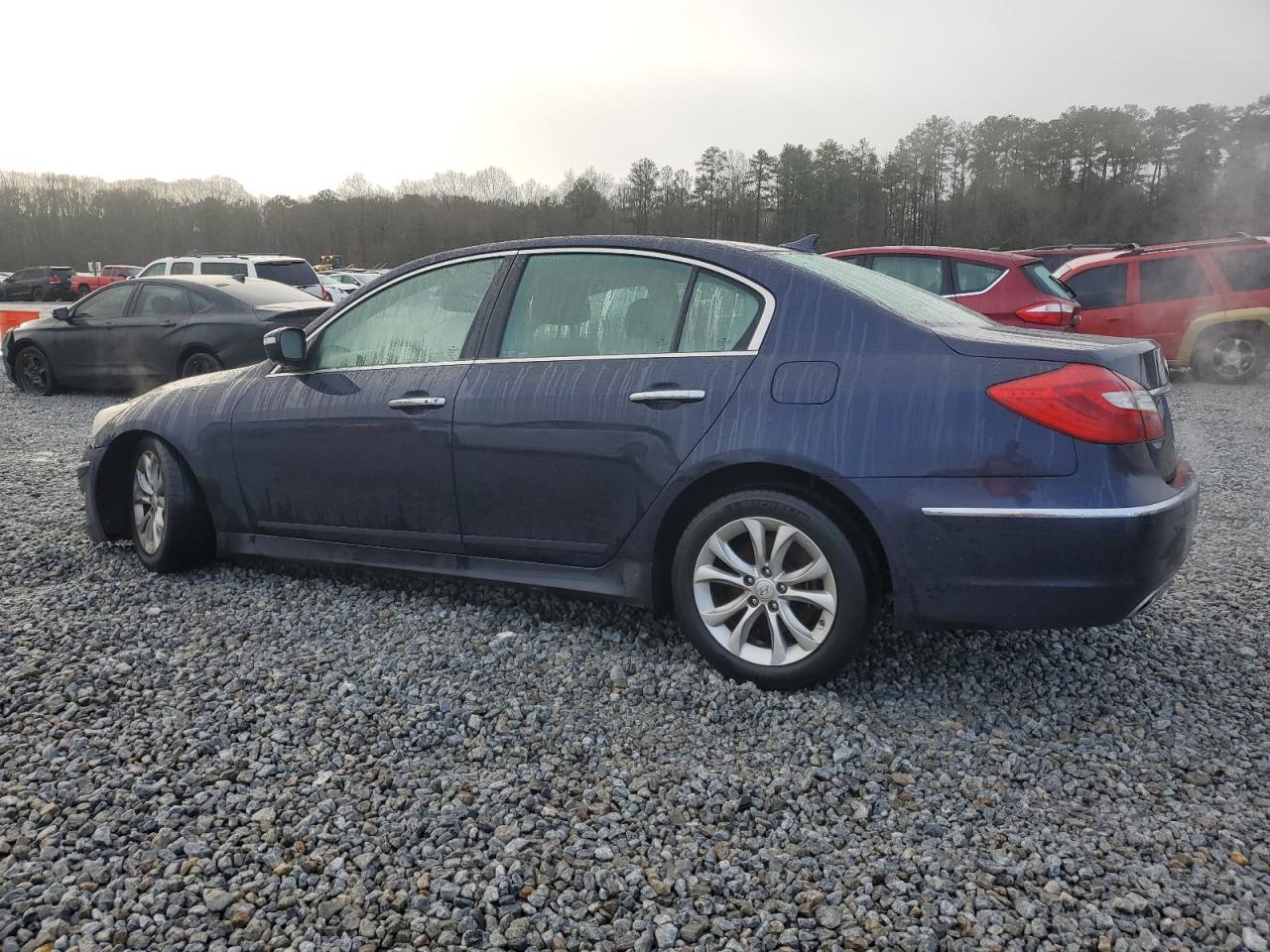 2013 Hyundai Genesis VIN KMHGC4DD5DU209609 Copart auction photo, front end / undercarriage damage thumbnail 2