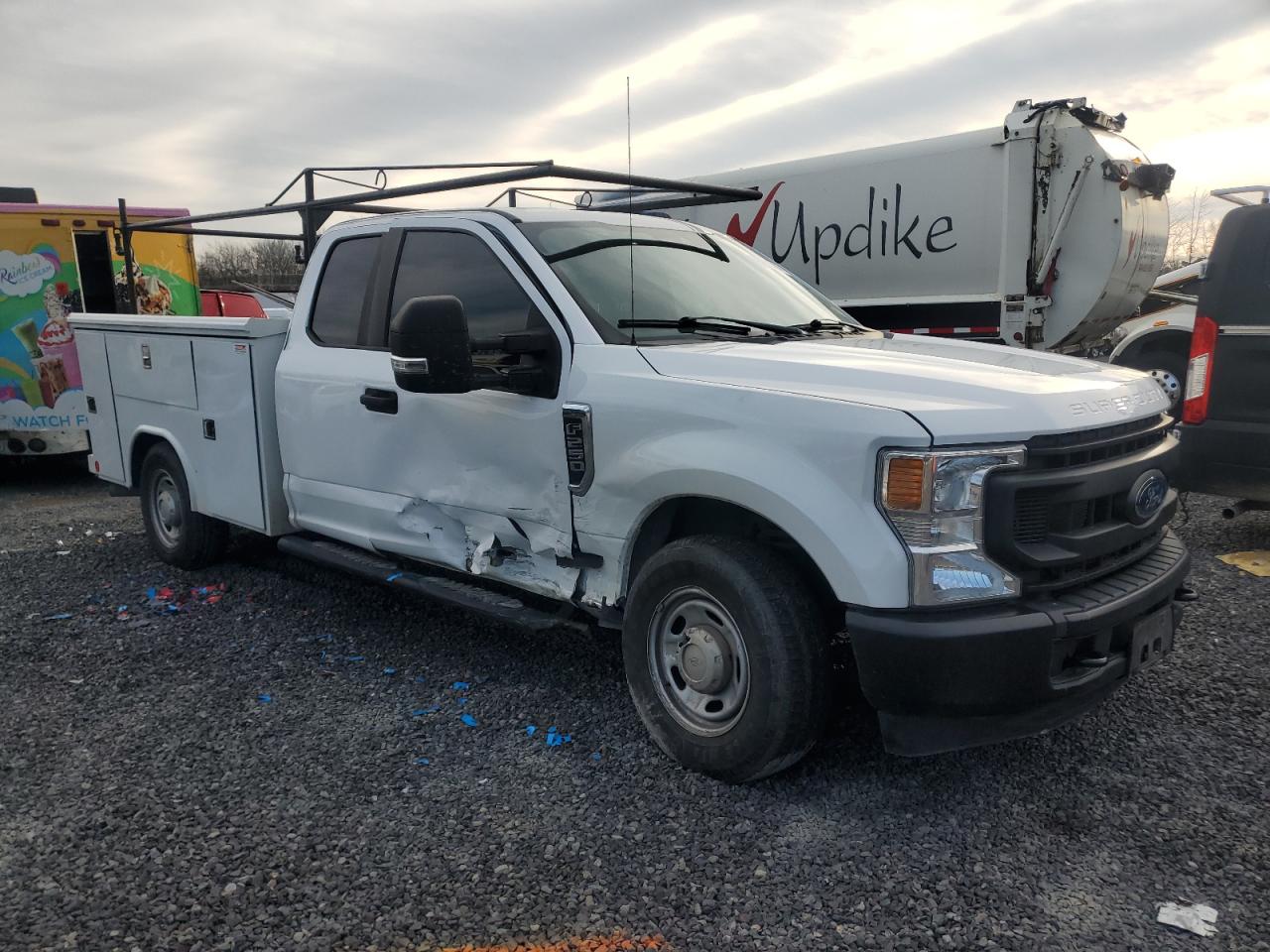 2020 Ford F250 VIN 1FT7X2A64LEE90720 Copart auction photo, side / minor dent/scratches damage thumbnail 4