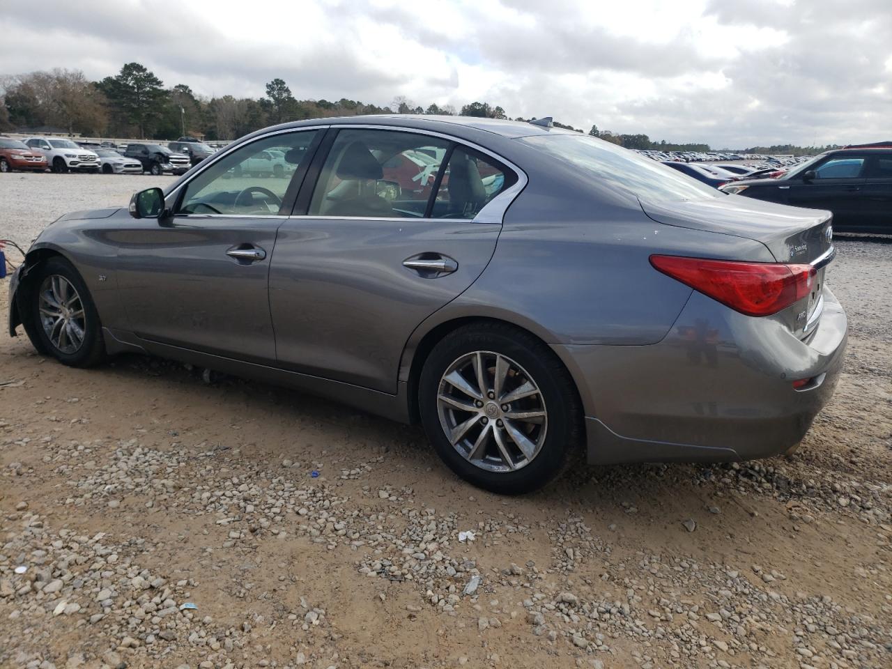 2014 Infiniti Q50 VIN JN1BV7AR0EM692683 Copart auction photo, front end damage thumbnail 2