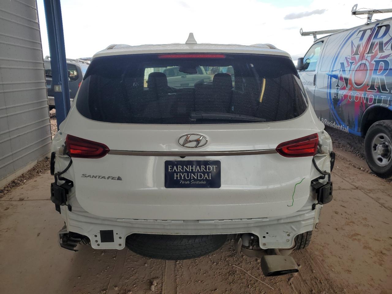 2020 Hyundai Santa Fe VIN 5NMS33AD3LH206081 Copart auction photo, rear end / front end damage thumbnail 6