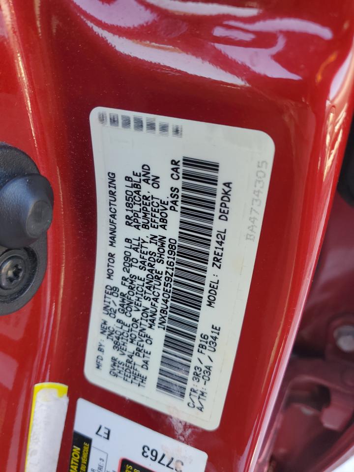2009 Toyota Corolla VIN 1NXBU40E59Z161980 Copart auction photo, front end damage thumbnail 12