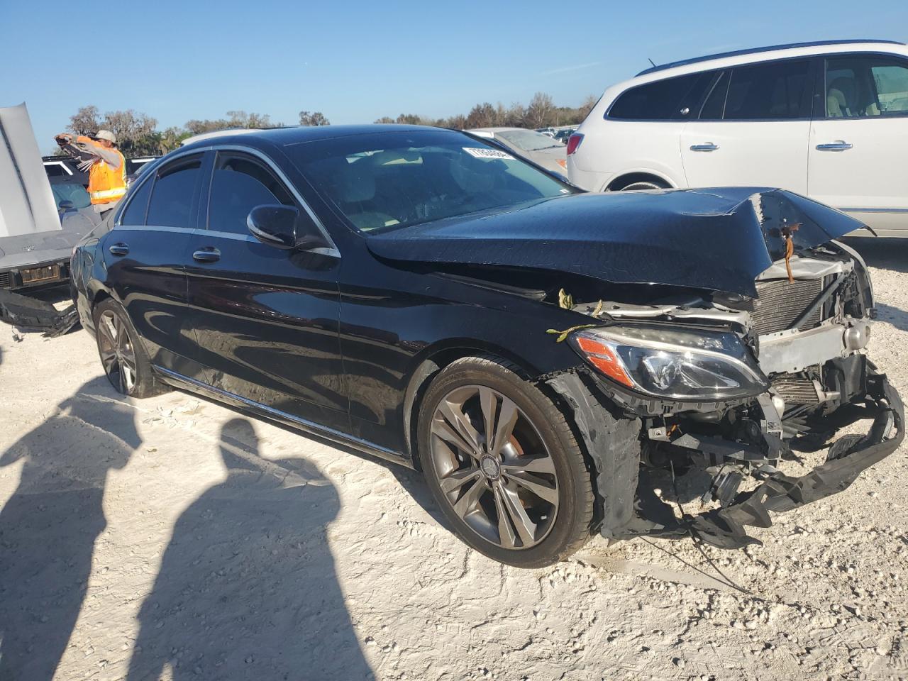 2015 Mercedes-Benz C-klasse VIN 55SWF4JB5FU076614 Copart auction photo, front end damage thumbnail 4