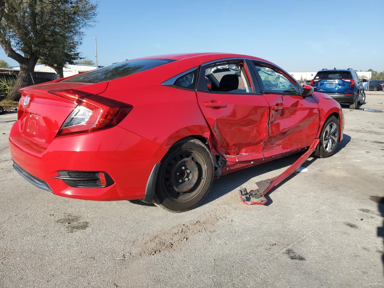2019 Honda Civic VIN 2HGFC2F6XKH512051 Copart auction photo, side / front end damage thumbnail 3
