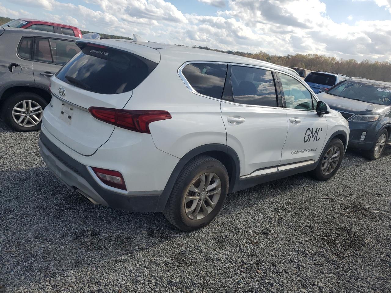 2019 Hyundai Santa Fe VIN 5NMS33AD8KH043393 Copart auction photo, water/flood damage thumbnail 3