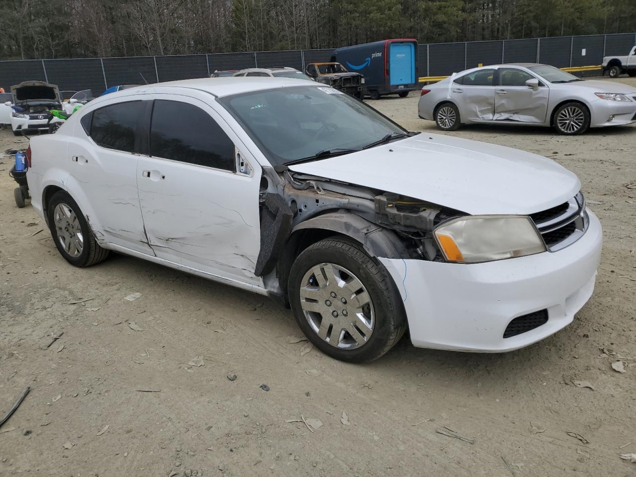 2014 Dodge Avenger VIN 1C3CDZAB2EN111380 Copart auction photo, front end / side damage thumbnail 4