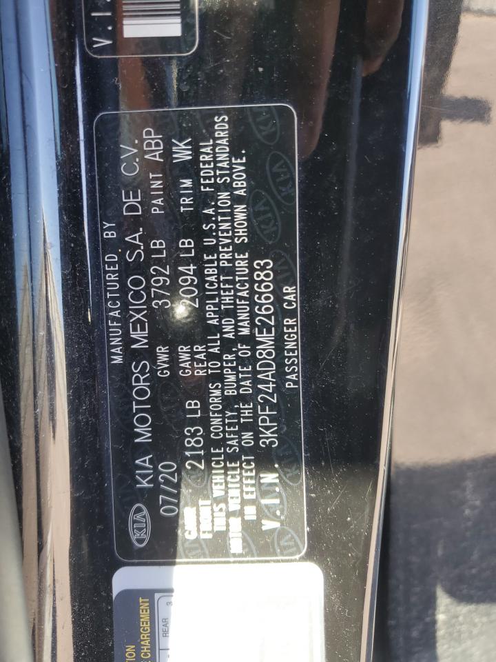 2021 KIA Forte VIN 3KPF24AD8ME266683 Copart auction photo, vandalism damage thumbnail 14